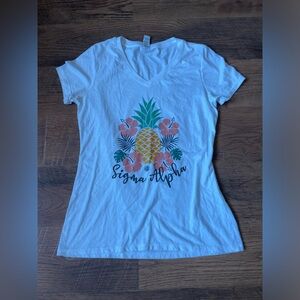 Sigma alpha v neck t shirt